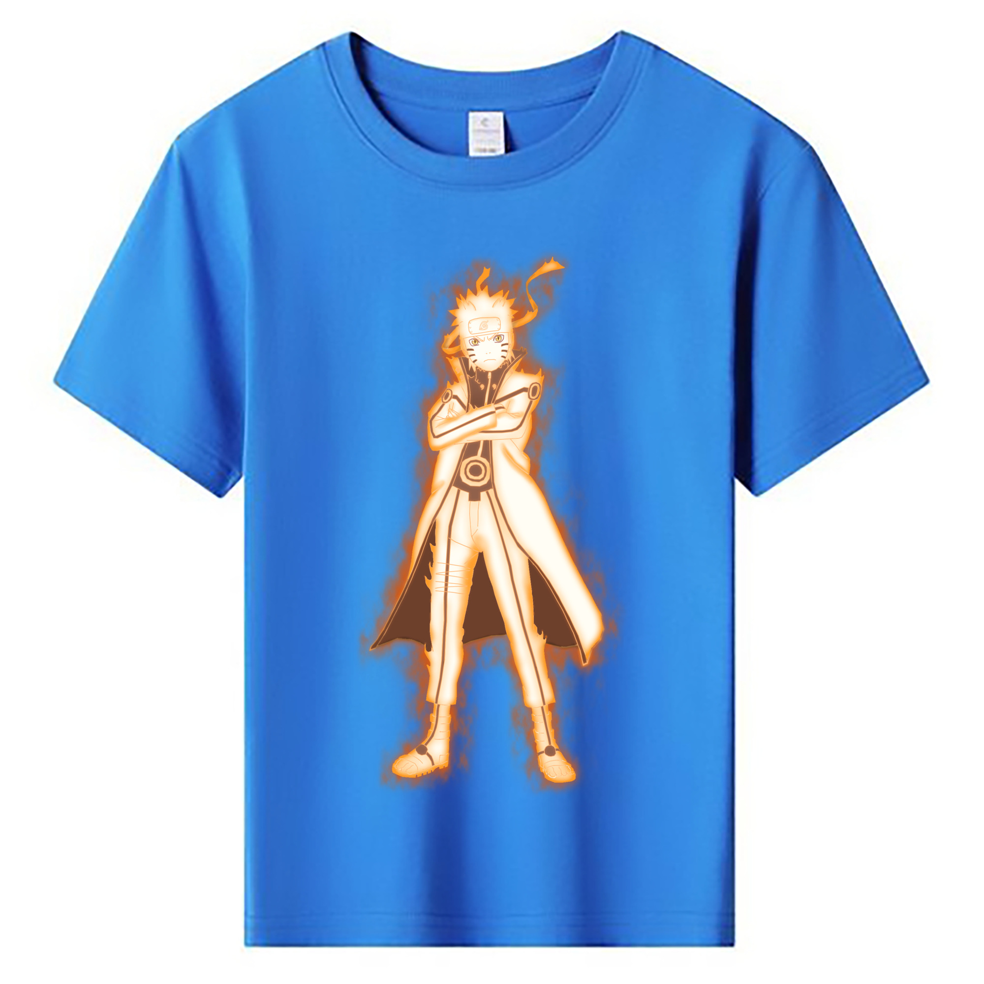 （画像用） NARUTO -ナルト- うずまき ナルト Uzumaki Naruto 綿100％キッズTシャツ（フロントプリント）